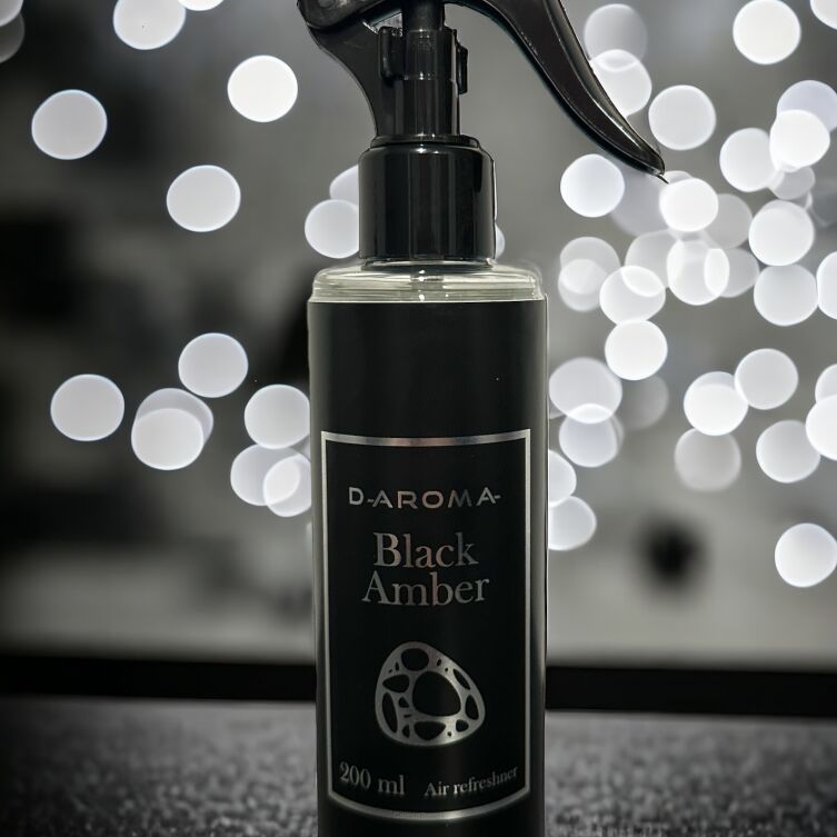 D-aroma Air-refreshner 200 ml. Perfumy do Wnętrz Black Amber - Tajemnica i Elegancja