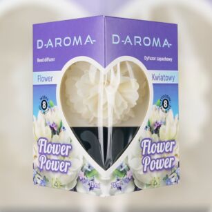 Dyfuzor zapachowy z kwiatem D-aroma Flower Power 75ml Flower – Kwiatowa Delikatność w Twoim Domu